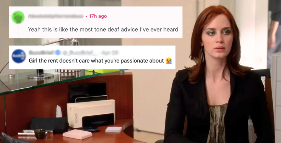 emily blunt in the devil wears prada and her tone deaf careers advice
