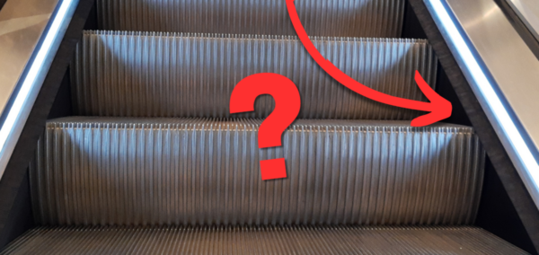 what brushes on escalators are for