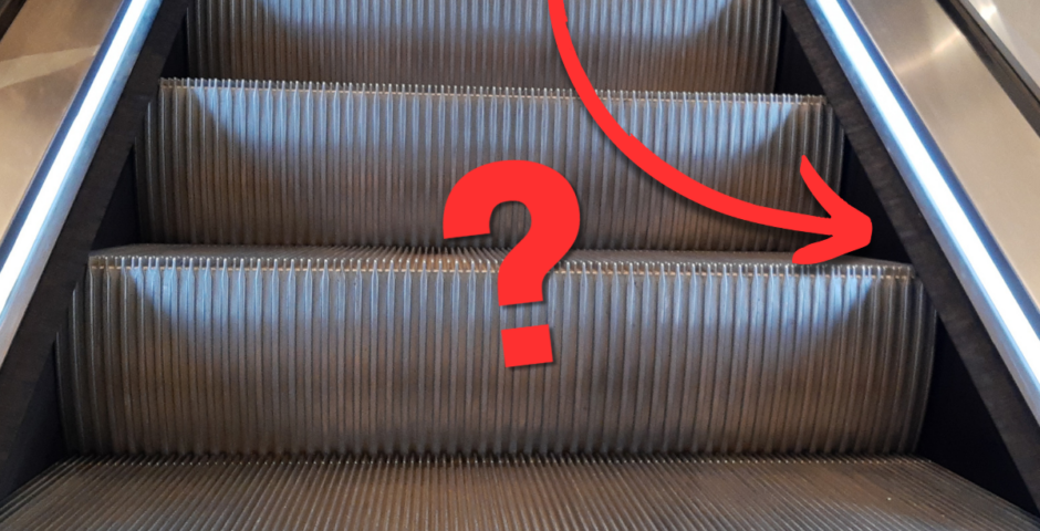 what brushes on escalators are for