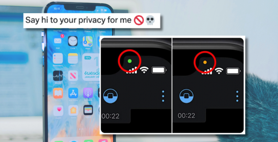 coloured dots on phone screens