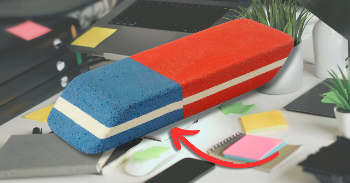 For all of our lives we been told wrong about what the blue end of an eraser is for