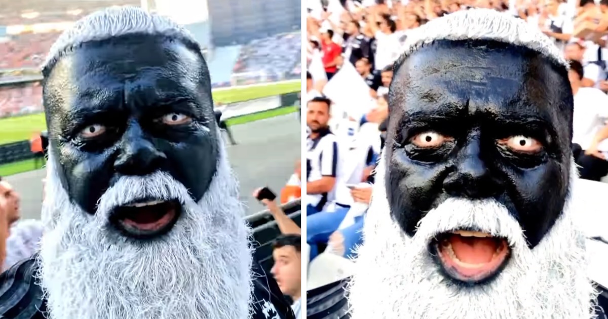 Viral Turkey supporter Udi Neco’s real face, as he paints himself black at World Cup