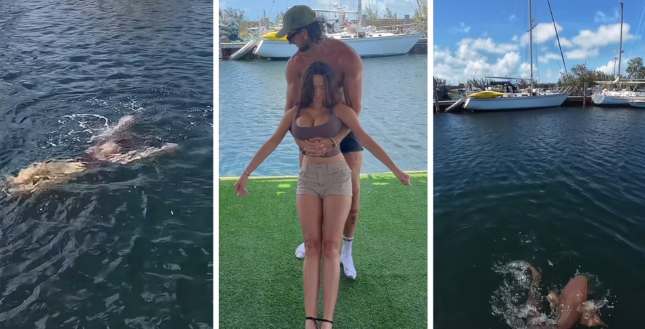 influencer shark bait viral video