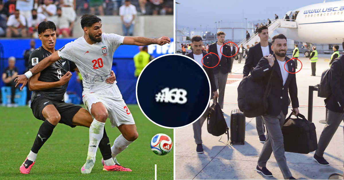 The dark reason Iran's World Cup team all wear pins with the number 168 on