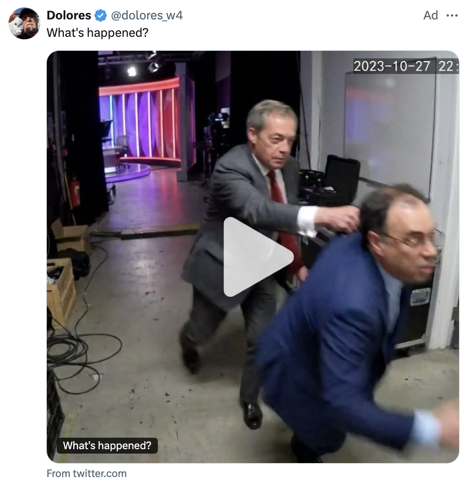 Nigel Farage and Bank of England governor Andrew Bailey in Question Time fight