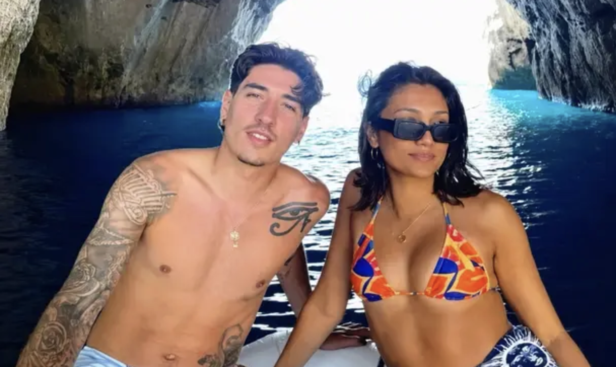Jasmine with footballer ex Héctor Bellerín before Love Island 2026