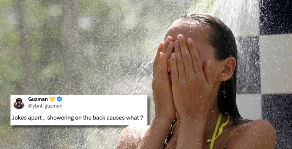 what showering on your back does