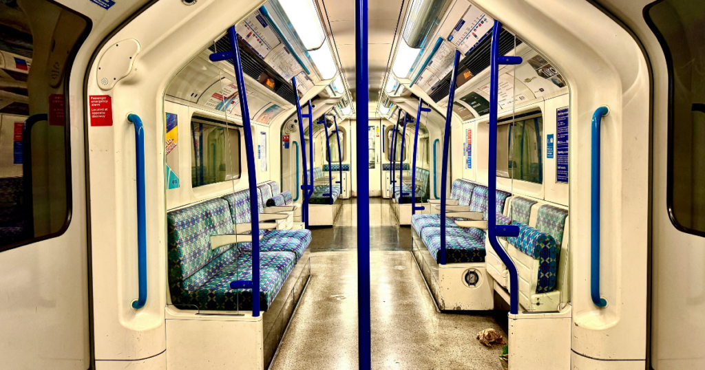 Tube trains seats middle