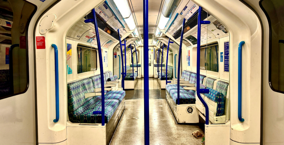 Tube trains seats middle
