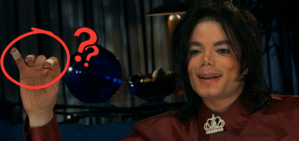 Michael Jackson wore tape fingertips