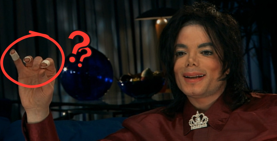 Michael Jackson wore tape fingertips