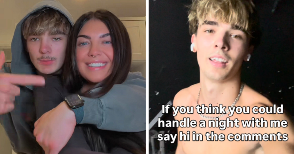 Belle Hassan with a guy on TikTok