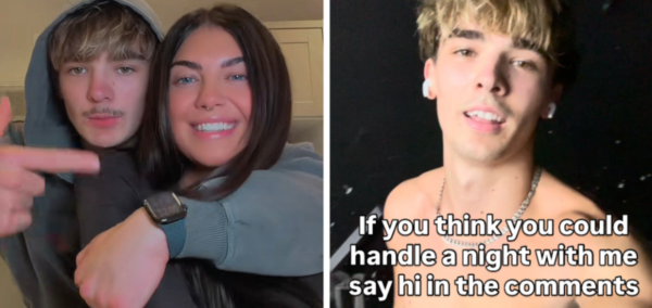 Belle Hassan with a guy on TikTok