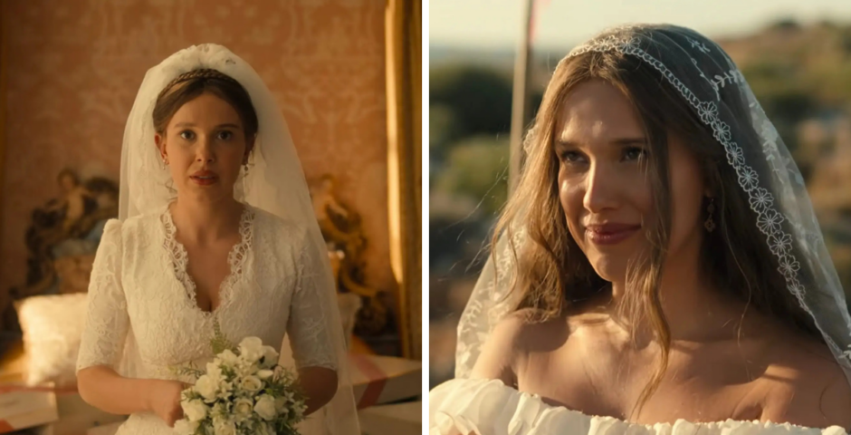 Hidden meaning wedding dresses Enola Holmes 3