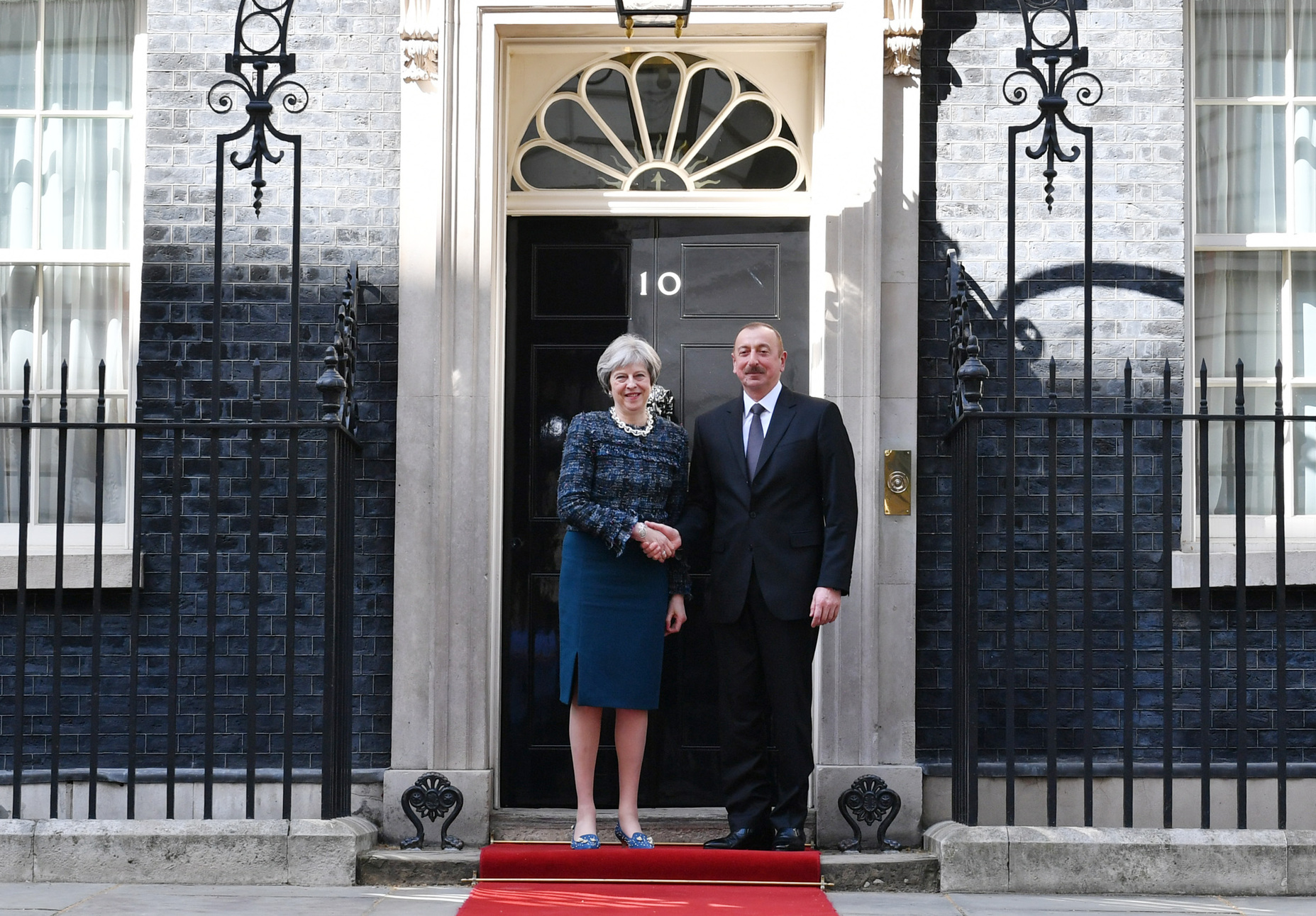 Theresa May outside Downing Street