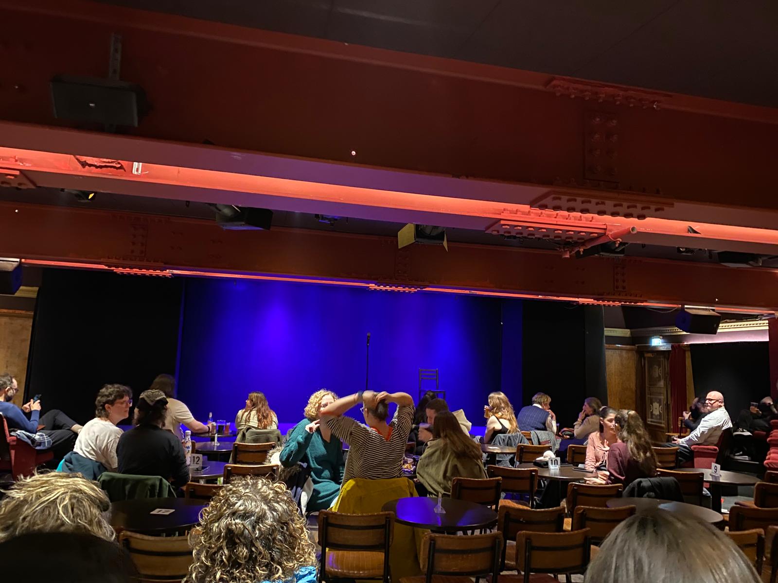 at the theatre for a comedy show