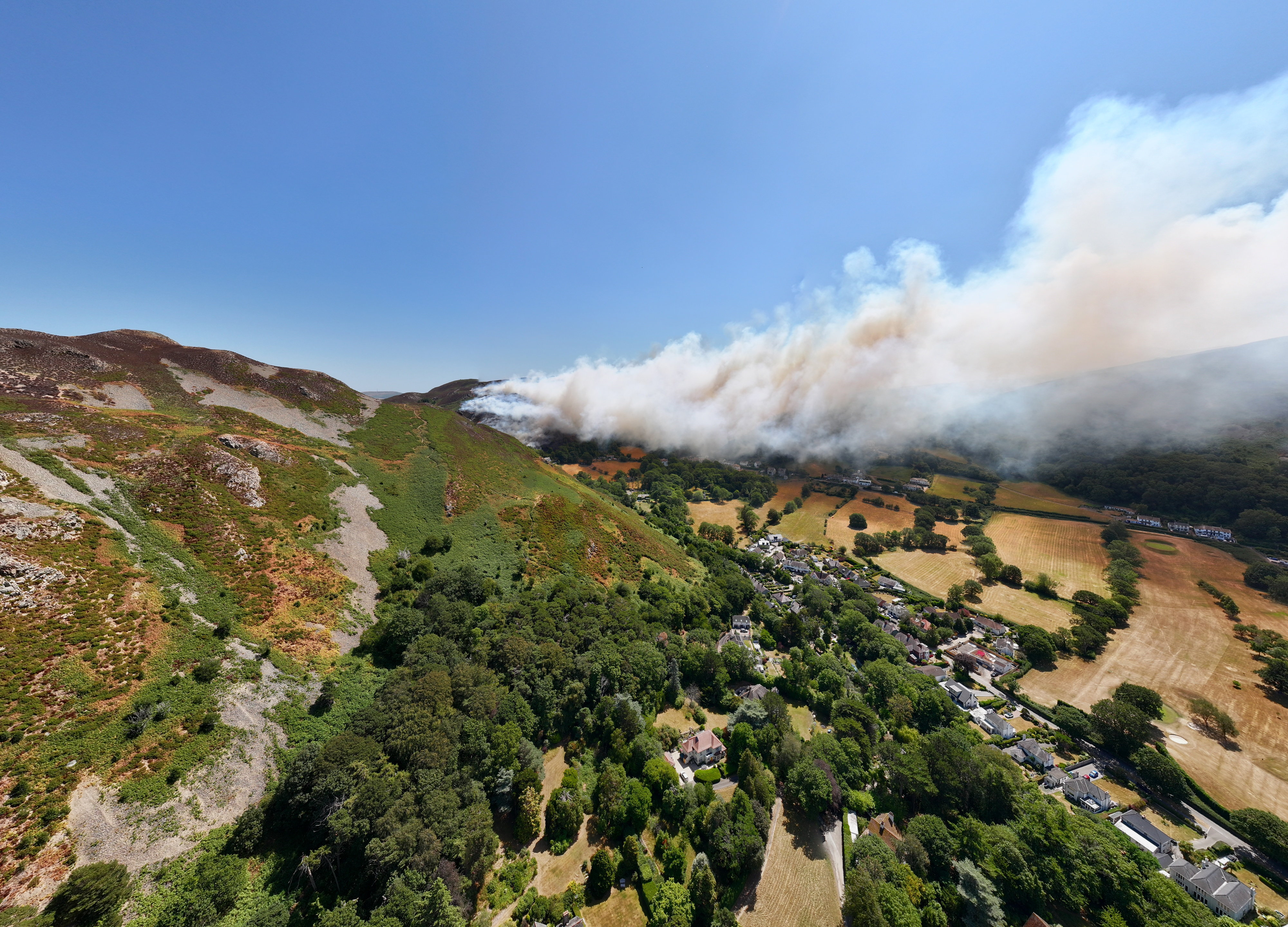 wildfire in Wales