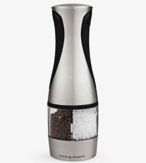 an essential electric salt and pepper mill i can't even type that with a straight face soz