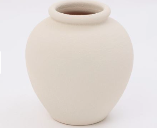 a very dull ceramic vase