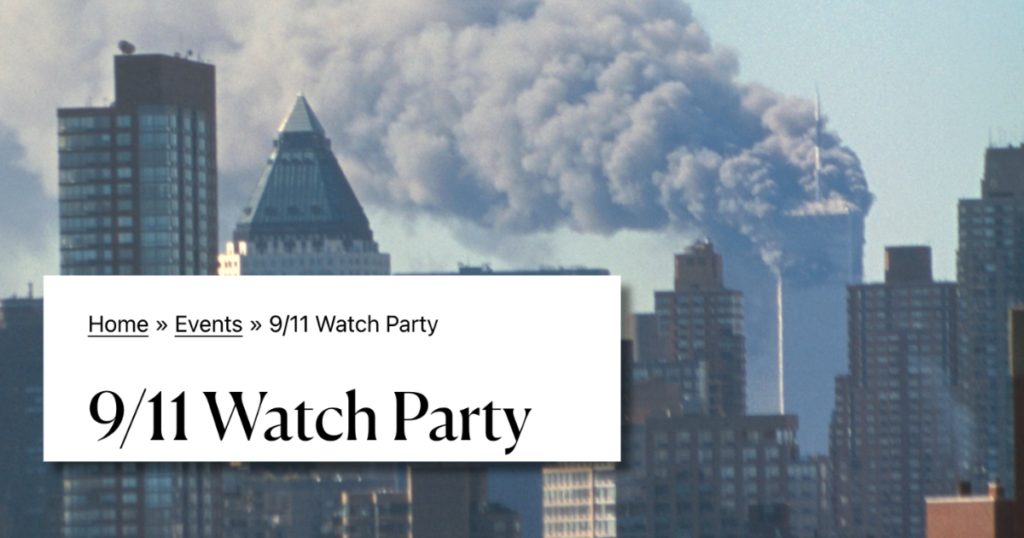 Cafe hosting 9/11 watch party