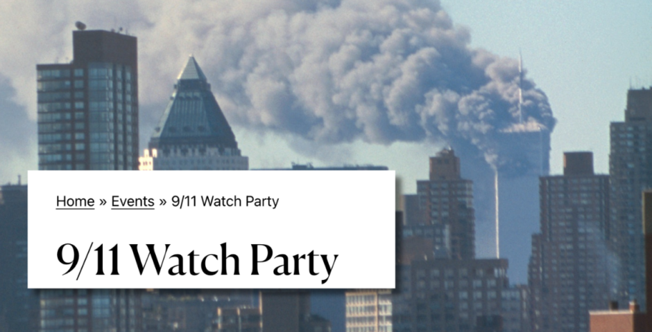 Cafe hosting 9/11 watch party