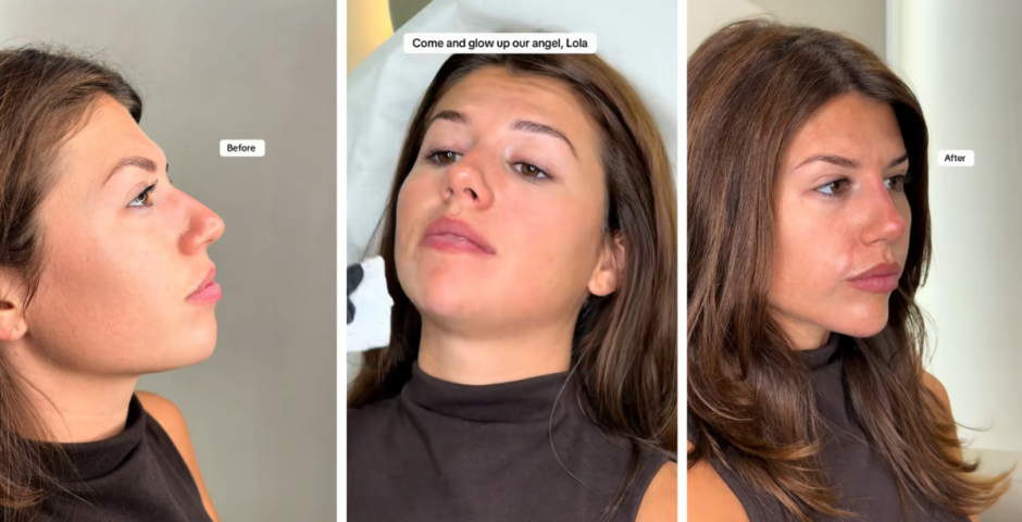 Lola getting work done after Love Island