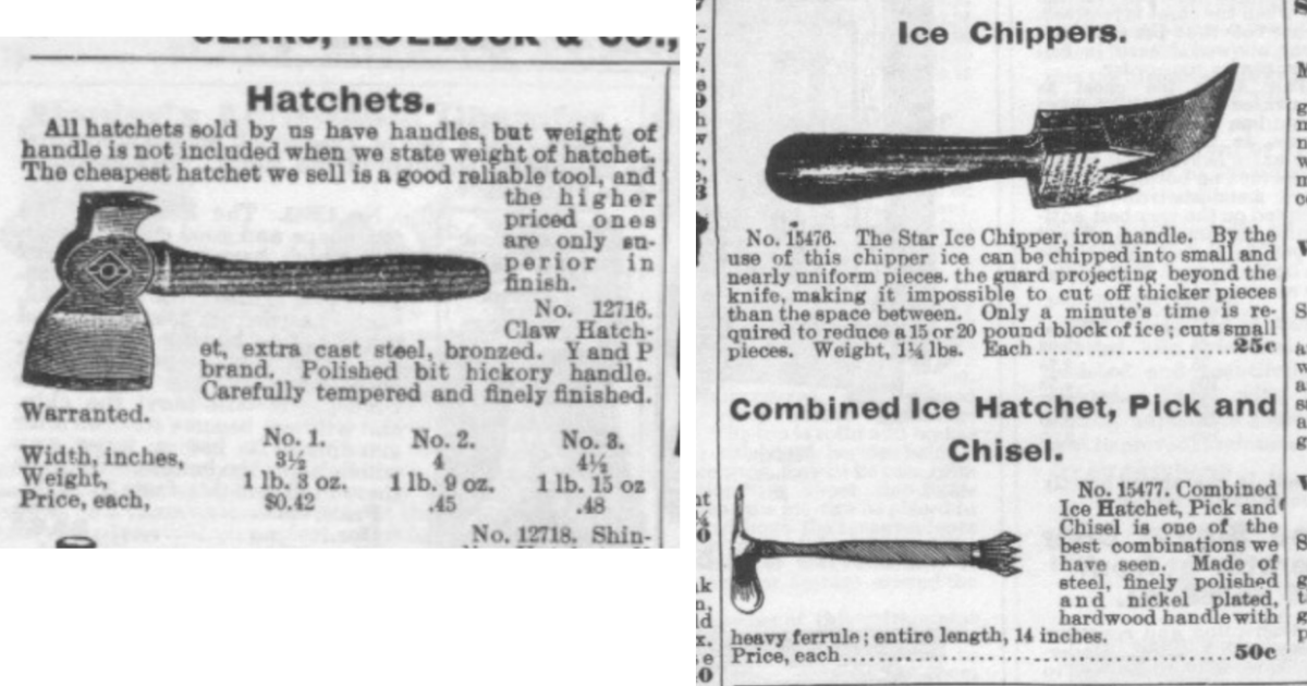 Different possible weapons in Lizzie Borden case