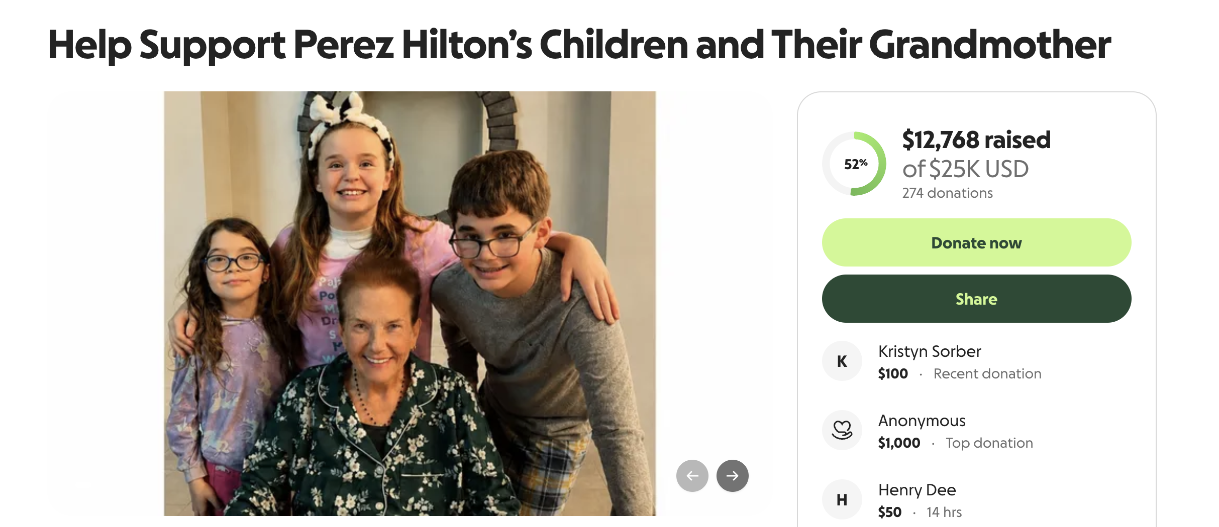 A GoFundMe for Perez Hilton