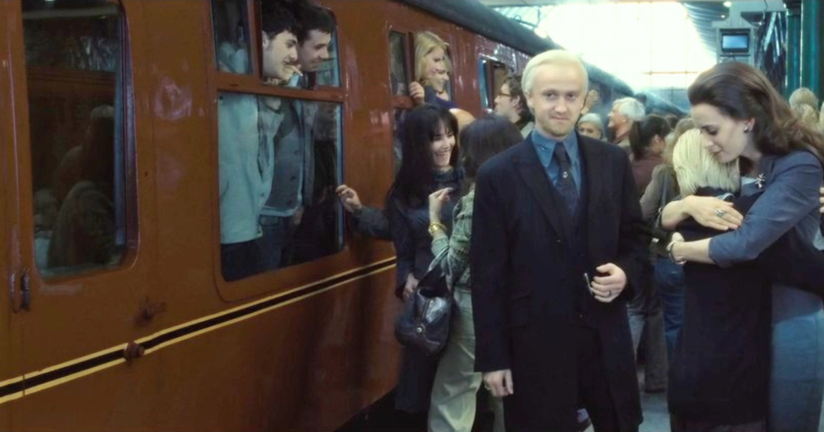 Tom Felton pretending to have grown-up in Harry Potter and the Deathly Hallows: Part 2