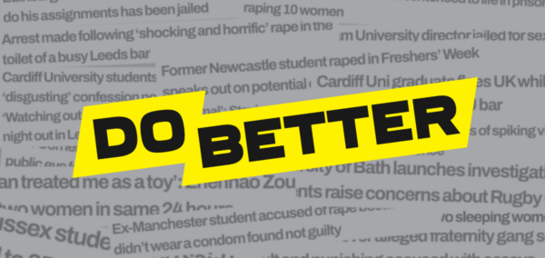 the tab do better campaign about sexual assault and misbehaviour at universities