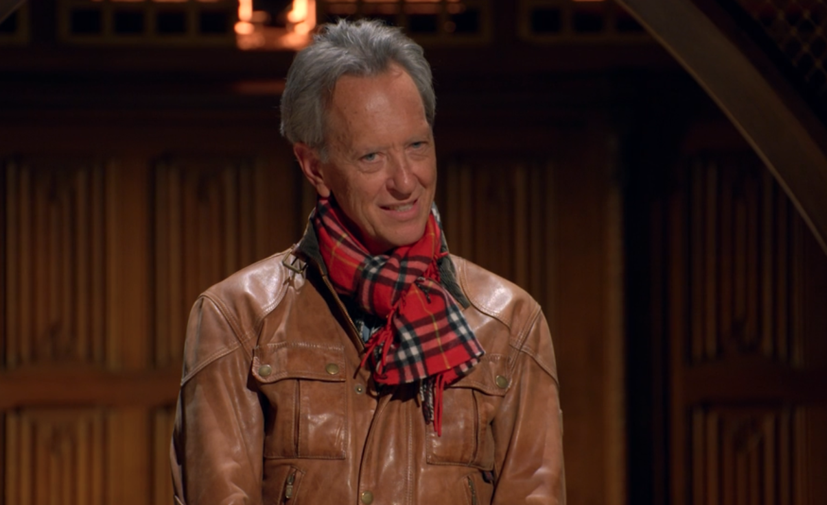 richard e grant as he is banished on the celebrity traitors