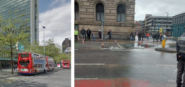 road sunk manchester