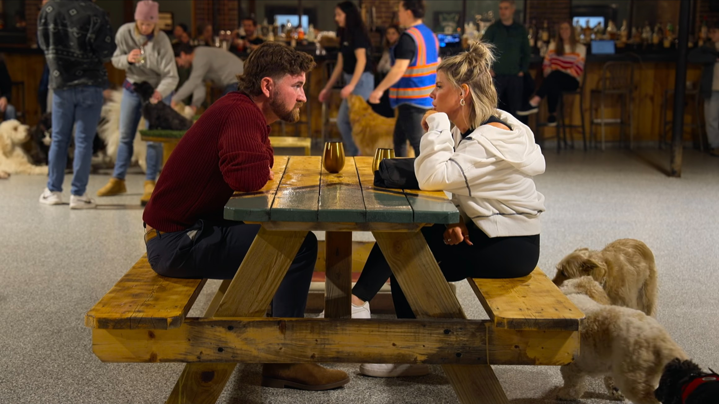 Blake and Erika and a load of dogs(Image via Netflix)