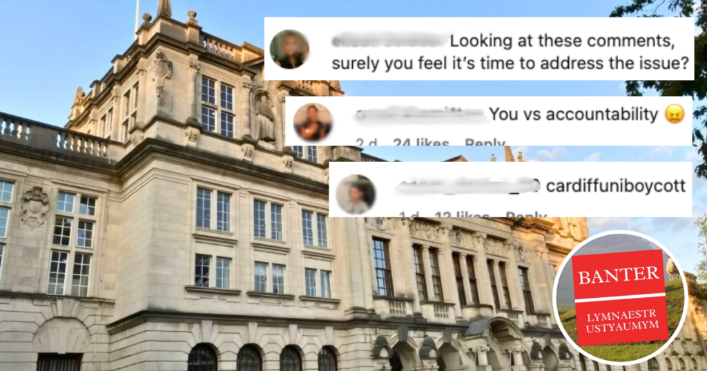 cardiff uni banter meme page confessions post