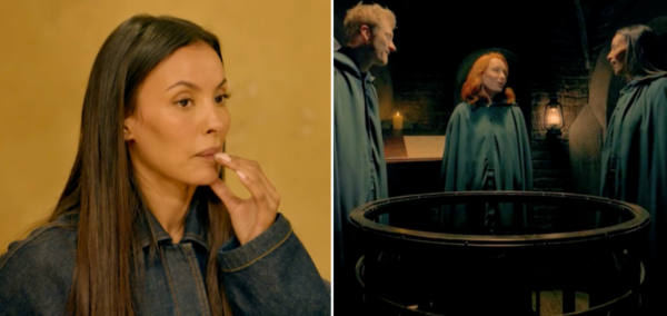 maya jama the traitors in the turret with hannah and james