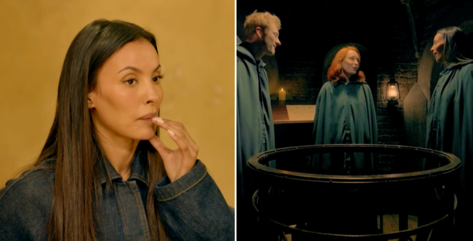maya jama the traitors in the turret with hannah and james