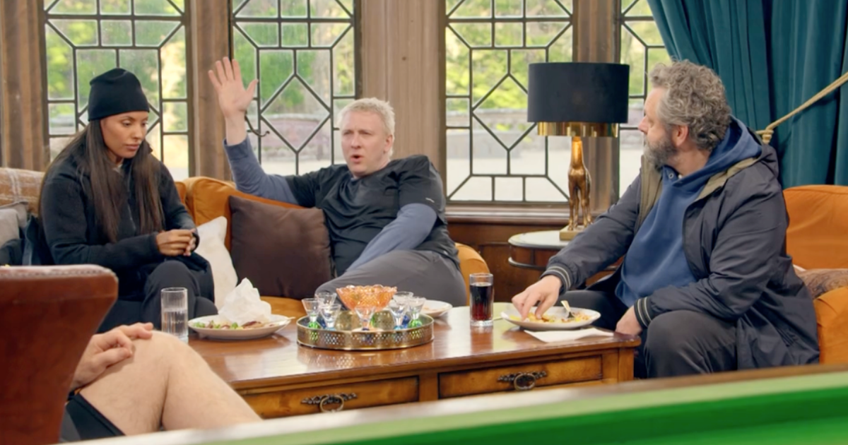 Maya Jama looking fairly despondent on The Celebrity Traitors(Image via BBC iPlayer)
