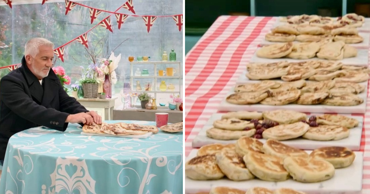 Paul Hollywood's example flatbreads, then what the bakers actually produced