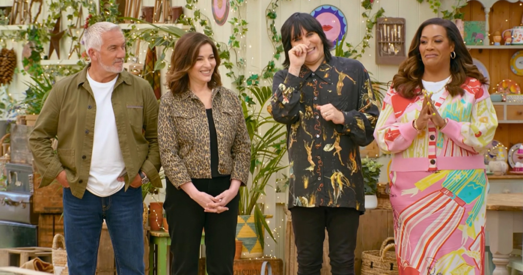 the great british bake off nigella lawson at work and also paul alison noel