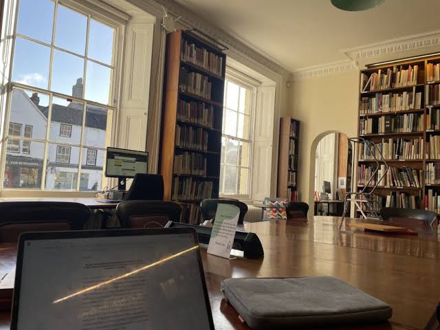 A University of Cambridge student at work