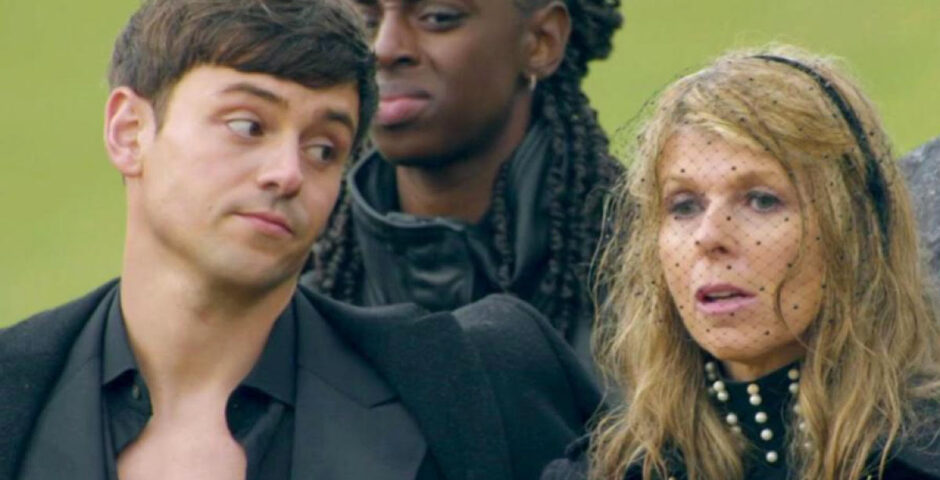 Tom Daley doing some sleuthing on The Celebrity Traitors last year