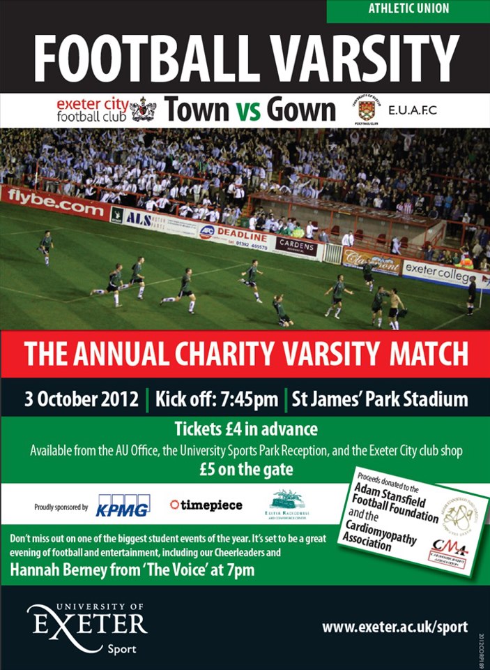Footy varsity poster