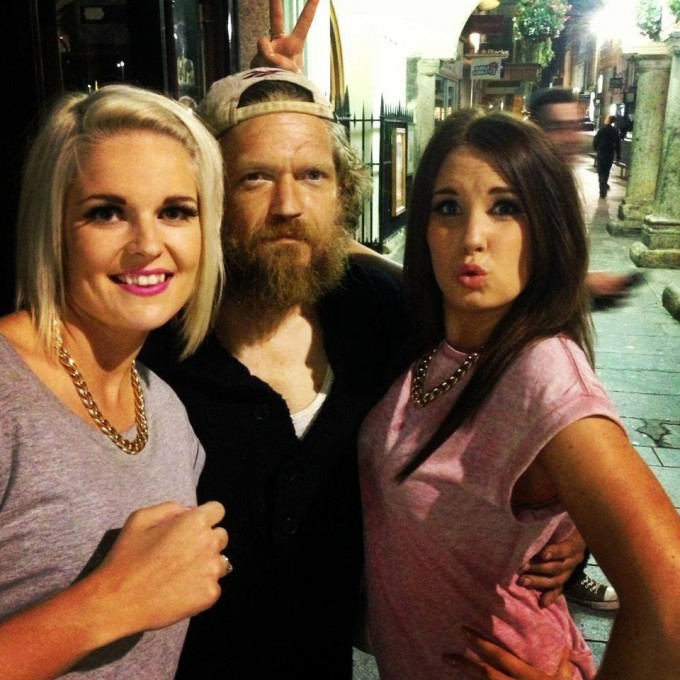 Skinner pimping out some local ladies.