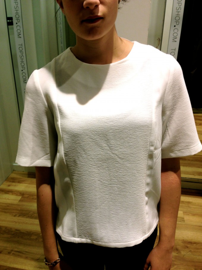 Oversized white Topshop