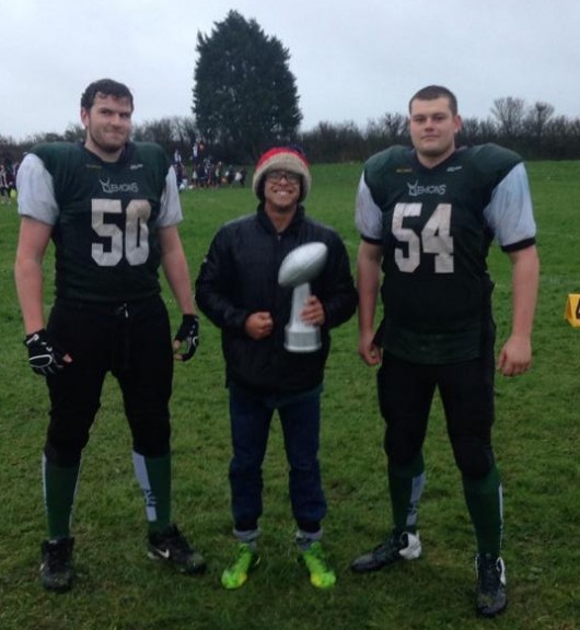 Captains Myles Bebbington, Michael Reece and Dan Hogg with the DevonBowl Trophy