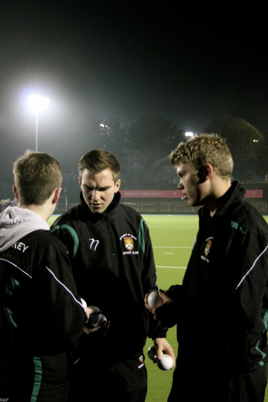 Ball patrol team hard at work - just one way the EUMHC members chipped in to make the night great