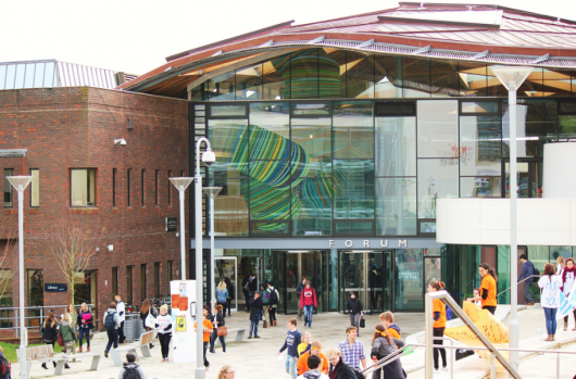 The £48m Forum in all its architectural glory.