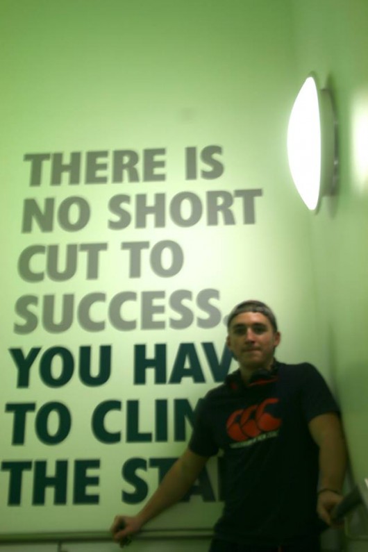 One of the famous quotes, appropriately placed.