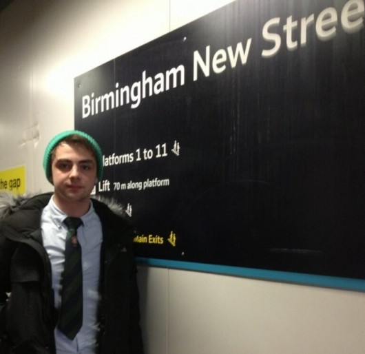 Edinburgh's Max Abott en route down to Exeter in February