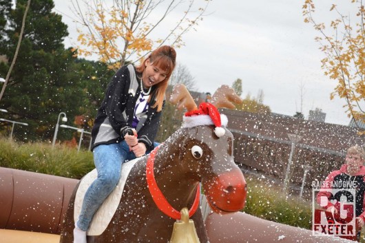 Emma White gives the reindeer a run for it's money.